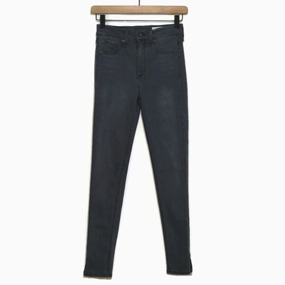 Rag & Bone High Rise Ankle Skinny Jeans Gray Denim Size 25 Casual Chic - Picture 13 of 13